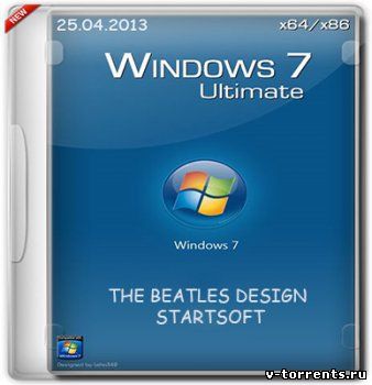 WINDOWS 7 ULTIMATE SP1 X86 X64 THE BEATLES DESIGN STARTSOFT 23-24 (2013) РУССКИЙ