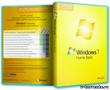 MICROSOFT WINDOWS 7 HOME BASIC SP1 X64-X86 RU V-XIII EXCLUSIVE BY LOPATKIN (2013) РУССКИЙ